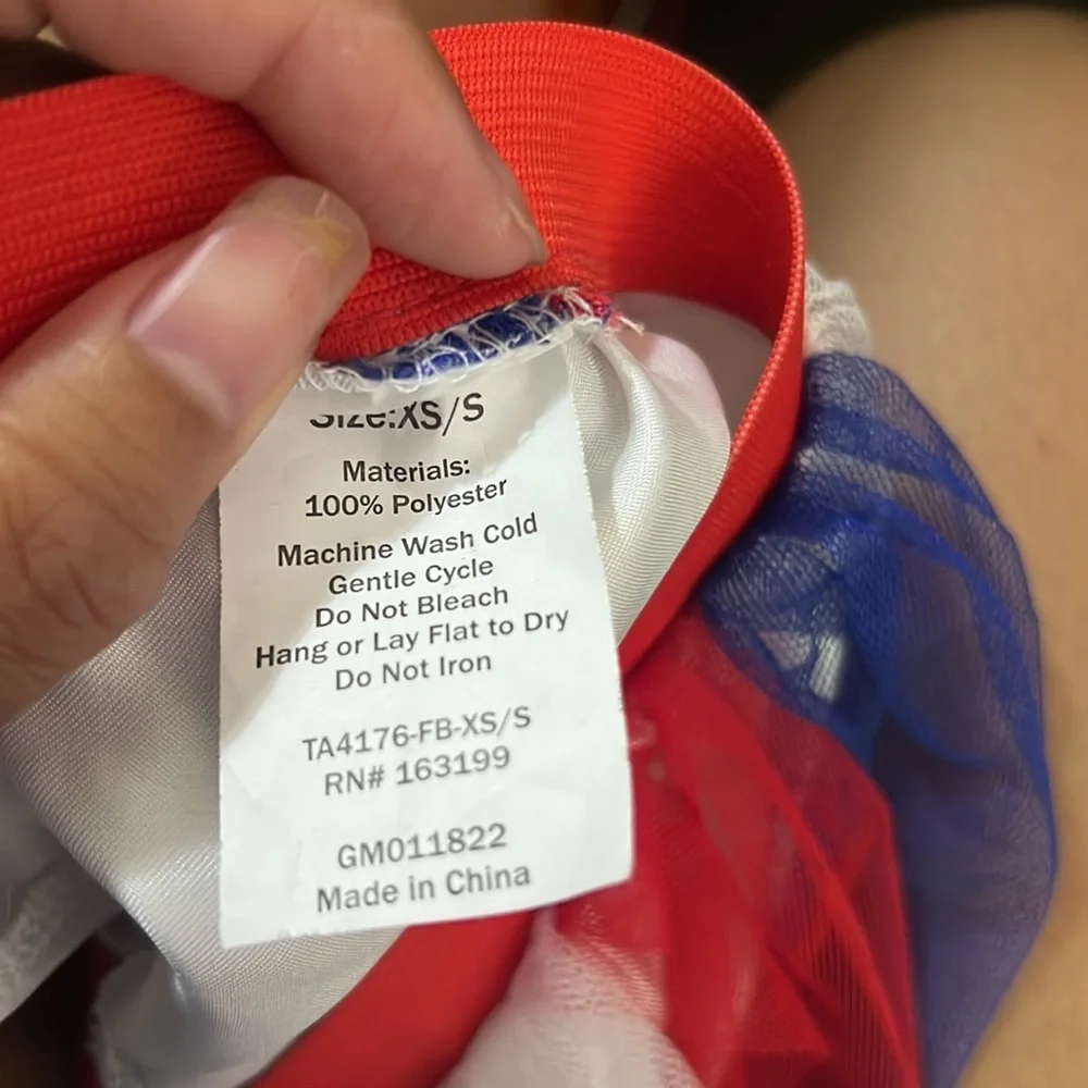 Red white and blue XS-S tutu fits a shihpoo